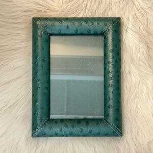 Pigeon & Poodle Witney Viridian Green Ostrich Leather Picture Frame 4 x 6